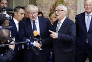 Der britische Premier Boris Johnson und EU-Kommissionspräsident Jean-Claude Juncker in Luxemburg. (Bild: Olivier Matthys/Keystone, 16. September 2019)