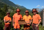 Von links: Josef Gehrig, Ferdinand Herger, Alois Kempf und Damian Epp. Bild: cts (Gurtnellen, 16.9.2019)