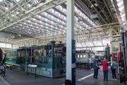 Blick in die Schienenhalle 2+3 im Verkehrshaus. (Bild: Boris Bürgisser, Luzern, 16. September 2019)
