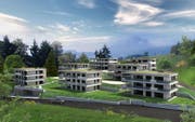 Das geplante Neubauprojekt «Sonnhaldenpark» in Kastanienbaum/Horw. (Visualisierung: PD)