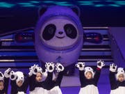 Das Maskottchen wurde am Dienstag vorgestellt (Bild: KEYSTONE/AP/NG HAN GUAN)