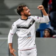 Ein Höhepunkt: Mariani bejubelt seinen Treffer in der Europa League gegen Viktoria Pilsen. (Bild: EPA)