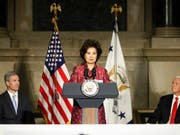 Die US-Verkehrsministerin Elaine Chao kommt wegen Enthüllungen von Aktivitäten ihrer Familie immer mehr unter Druck. (Bild: KEYSTONE/AP/PABLO MARTINEZ MONSIVAIS)
