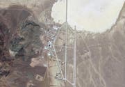 Satellitenbild der Area 51. Oben rechts der Groom Lake. (Bild: Shutterstock)