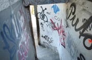 Sprayereien und Schmierereien in einem Durchgang in Frauenfeld. (Symbolbild: Nana Do Carmo - 16. April 2003)