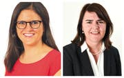Jennifer Abderhalden (l.) steigt für die FDP ins Rennen, Antonia Fässler (r.) für die CVP AI. (Bilder: PD)