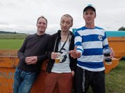 Jack Stoiker (Mitte) mit der Band Knöppel. Links Marc Jenny, rechts René Zosso. (Bild: zvg)