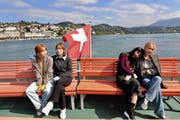 Den Weg von Weggis nach Luzern legen sie mit dem Schiff zurück. Dort ist auch gleich das erste Fotoshooting angesagt. (Bild: PD, 19. September 2019, Luzern)