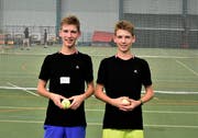 Joel (links) und Cyril Kunz werden am Laver Cup Roger Federer und den anderen Stars Handtücher reichen und Bälle zuspielen. (Bild: Alessandro Crippa)