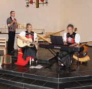 Sie sorgten für Hörgenuss pur: Pascal Barmettler, Maruschka und Natascha Monney. (Bild: Otmar Näpflin, Büren, 31. August 2019)