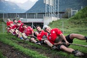 Vorbereitung auf die EM: gemeinsames Training des Schweizer Mixed-Nationalteams. (Bild: Manuela Jans-Koch (Stans, 29. August 2019))