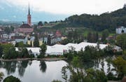 Die grösste Zeltstadt im Werdenberg ist bereit für die 20. Wiga, die am kommenden Freitag ihre Tore öffnet. Bild: Katharina Rutz