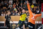 Jan Gwerder im Playoff gegen den BSV Bern. (Bild: Urs Bucher)