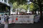 Start der St.Galler Klimakundgebung beim Multertor. (Bild: Miguel Lo Bartolo - 20. September 2019)