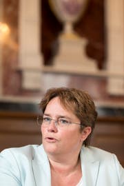 Erwartet steigende Arbeitslosenzahlen: Magdalena Martullo-Blocher. (Bild: Claudio Thoma)