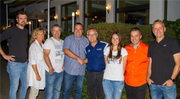 Der Vorstand des FC Littau nach der Generalversammlung 2019. Von links: Patrick Renggli (Leiter Aktive), Silvia Betschart (Finanzchefin), Matthias Wyss (neuer Vizepräsident), der neugewählte Präsident Reto Amrein, der abtretende und neu ernannte Ehrenpräsident Beat Krieger, Ramona Meier (Veranstaltungen), Thomas Ottiger (Spiko-Präsident) und Stefan Geisseler (neuer Junioren-Obmann). (Bild: Rob-Jan Winter, FC Littau)