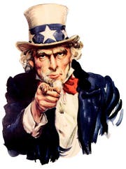 "Uncle Sam" versetzt seine Bürger in der Schweiz derzeit in Unruhe. (Eigenbild: BZ)