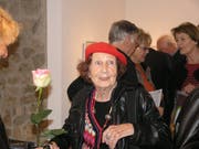 Simone Bonzon an einer Vernissage im August 2008 in Zurzach. (Bild: Claudia Meier)