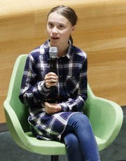Klima-Aktivistin Greta Thunberg vor den Vereinten Nationen in New York. (Bild: Justin Lane/EPA)
