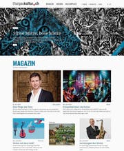 Die Webseite www.thurgaukultur.ch ist Magazin, Agenda und Kulturverzeichnis in einem. (Bild: Screenshot)