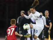 Fabienne Humm schoss das einzige Zürcher Tor gegen Minsk (Bild: KEYSTONE/WALTER BIERI)
