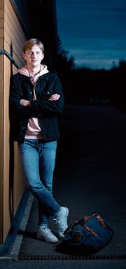 Optimistisch: Mittelfeldspieler Joel Kaufmann. Bild: Patrick Hürlimann (Hünenberg, 25. September 2019)