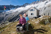Lydia und Franz Studer, Wirtepaar der SAC-Dammahütte auf der Göschnerenalp.Bild: Eveline Beerkircher (19. September 2019)