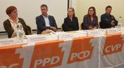 Barbara Dätwyler (SP), Urs Forster (FDP), Anja Scholz (CVP), Sandra Stadler (CVP) und Daniel Vetterli (SVP). (Bild: PD)