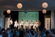 Mitten im Wahlkampf: Die fünf Kandidaten am Tagblatt-Podium. (Archivbild: Lisa Jenny)