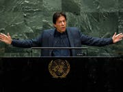 Der pakistanisch Premierminister Imran Khan hat vor der Uno-Vollversammlung die Vereinten Nationen zu einem Eingreifen in Kaschmir gefordert. Im August entzog Indien der indischen Kaschmir-Region den Autonomiestatus. (Bild: KEYSTONE/AP/RICHARD DREW)