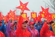 Schon im Vorfeld des 1. Oktober feiern die Chinesen den runden Geburtstag ihres Landes. (Bild: AFP, Hangzhou, 15. September 2019)