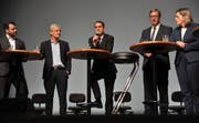 Die Kandidaten gaben ihre Ansichten zu Klima und Gesundheit preis. (Bild: Urs Hanhart, Altdorf, 26. September 2019)