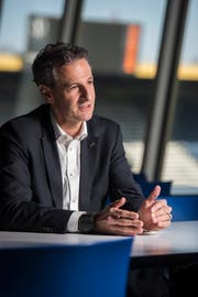 Philipp Studhalter führt den FC Luzern sowohl als Verwaltungsrats-Präsident wie auch als Geschäftsführer. (Bild: Dominik Wunderli, Luzern, 26. Februar 2019)