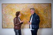 Faszination Aborigines-Kunst: das Sammlerehepaar Joëlle und Pierre Clément. Im Kunsthaus Zug zeigen sie ihre hochkarätige Kollektion. (Bilder: Maria Schmid, 26. September 2019)
