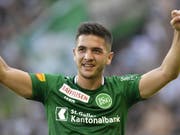 St. Gallens Stürmer Boris Babic erzielte gegen Thun das wegweisende Führungstor (Bild: KEYSTONE/GIAN EHRENZELLER)