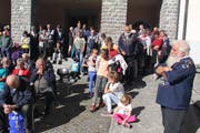 An der St. Michaelsgemeinde ergriffen zahlreiche Redner das Wort, um Kandidaten vorzuschlagen. (Bild: Paul Gwerder, 29. September 2019)