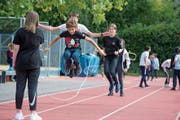 «Spiele wie vor 50 Jahren»: Die Schulanlage Loreto ist 50 Jahre alt und feierte dieses besondere Jubiläum mit einem Festanlass. (Bild: Maria Schmid, Zug, 27. September 2019)