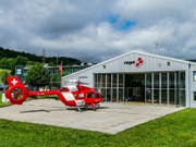 Der neue Airbus Helicopters H145 auf der Rega-Basis St.Gallen im Industriegebiet zwischen Winkeln und Gossau. (Bilder: PD)