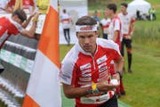 Der Thurgauer OL-Athlet Martin Hubmann startet zu seinem Lauf im Staffellauf der Männer an den Orientierungslauf Weltmeisterschaften in Sarpsborg, Norwegen. (Bild: PD/Remy Steinegger, 17. August 2019)