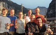 Von links: Luca Arnold, Gusti Bissig, Sandra Bissig, Sonja Gisler, Luis Briker, Felix Kempf, Bruno Büeler. (Bild: PD)