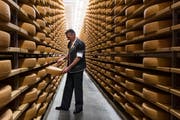Gruyère, der meistexportierte Käse der Schweiz, könnte in Südamerika gut ankommen. (Bild: Jean-Christophe Bott/Keystone, Charmey, 1. Dezember 2018)
