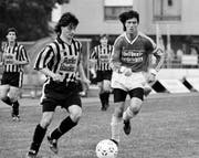 Jogi Löw (rechts) als Spieler in Schaffhausen. (Bild: Keystone)