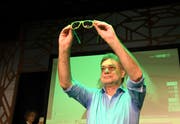 Grüne Brille: Österreichs Grünen-Chef Werner Kogler blickt auf ein Glanzresultat bei den Wahlen. (Bild: APA/Keystone)