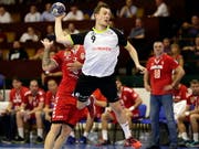 Aufstieg in die Bundesliga: Der Schweizer Internationale Marvin Lier wechselt zumindest bis Ende Jahr von Pfadi Winterthur zum deutschen Meister Flensburg-Handewitt (Bild: KEYSTONE/EPA/ANDREJ CUKIC)
