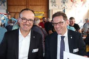 Der Konstanzer Oberbürgermeister Uli Burchardt mit Regierungsrat Jakob Stark. (Bild: Barbara Hettich)