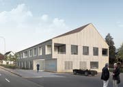 Der schicke Flitzer im Vordergrund der Visualisierung dürfte gemäss überarbeitetem Projekt in einer Tiefgarage stehen. (Bild: PD)