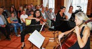 Das Trio Artemis mit Katja Hess (Violine), Myriam Ruesch (Klavier) und Bettina Macher (Violoncello). Bild: PD