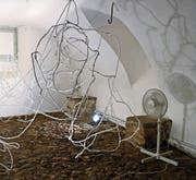 Die Installation «Zeichnen in der Luft» der Künstlerin Monika Feucht. (Bilder: Romano Cuonz, Sarnen, 31. August 2019)