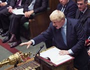 Premier Boris Johnsons Griff nach dem Brexit-Zepter löst unter seinen Gegnern Panik aus. Bild: Jessica Taylor/AP, 4.9.2019
