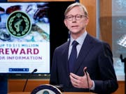 Der US-Sondergesandte für den Iran, Brian Hook, sagte in Washington, die Regierung werde ihren Kurs maximalen Drucks gegen den Iran fortsetzen. (Bild: KEYSTONE/EPA/SHAWN THEW)